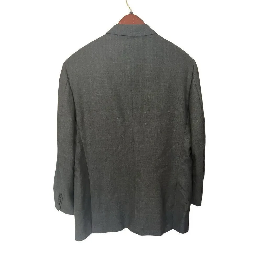 Peter Millar Flynn windowpane  two button wool suit sz 44R